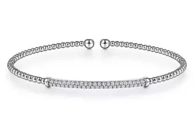 Diamond Bar Split Bangle Bracelet