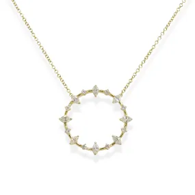 Diamond Circle Pendant Necklace