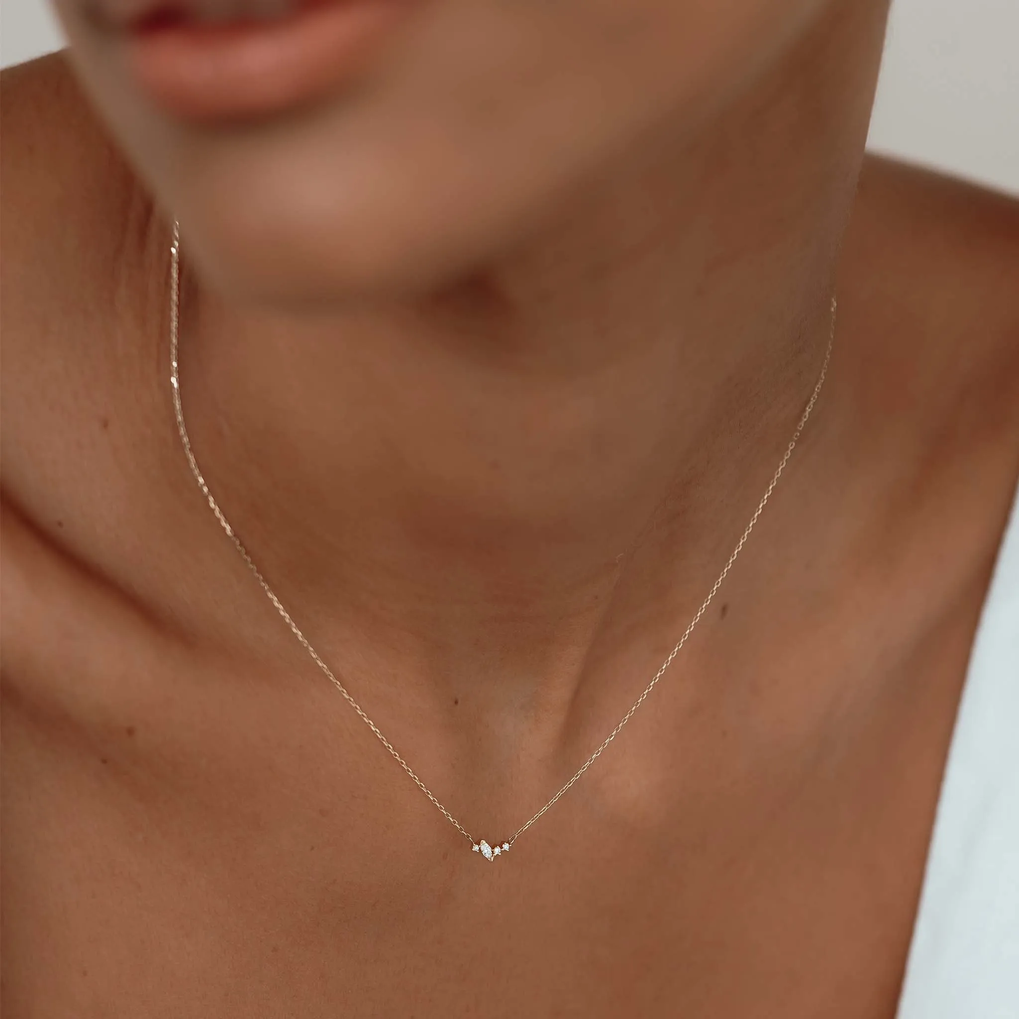 Diamond Cluster Necklace - Estrella