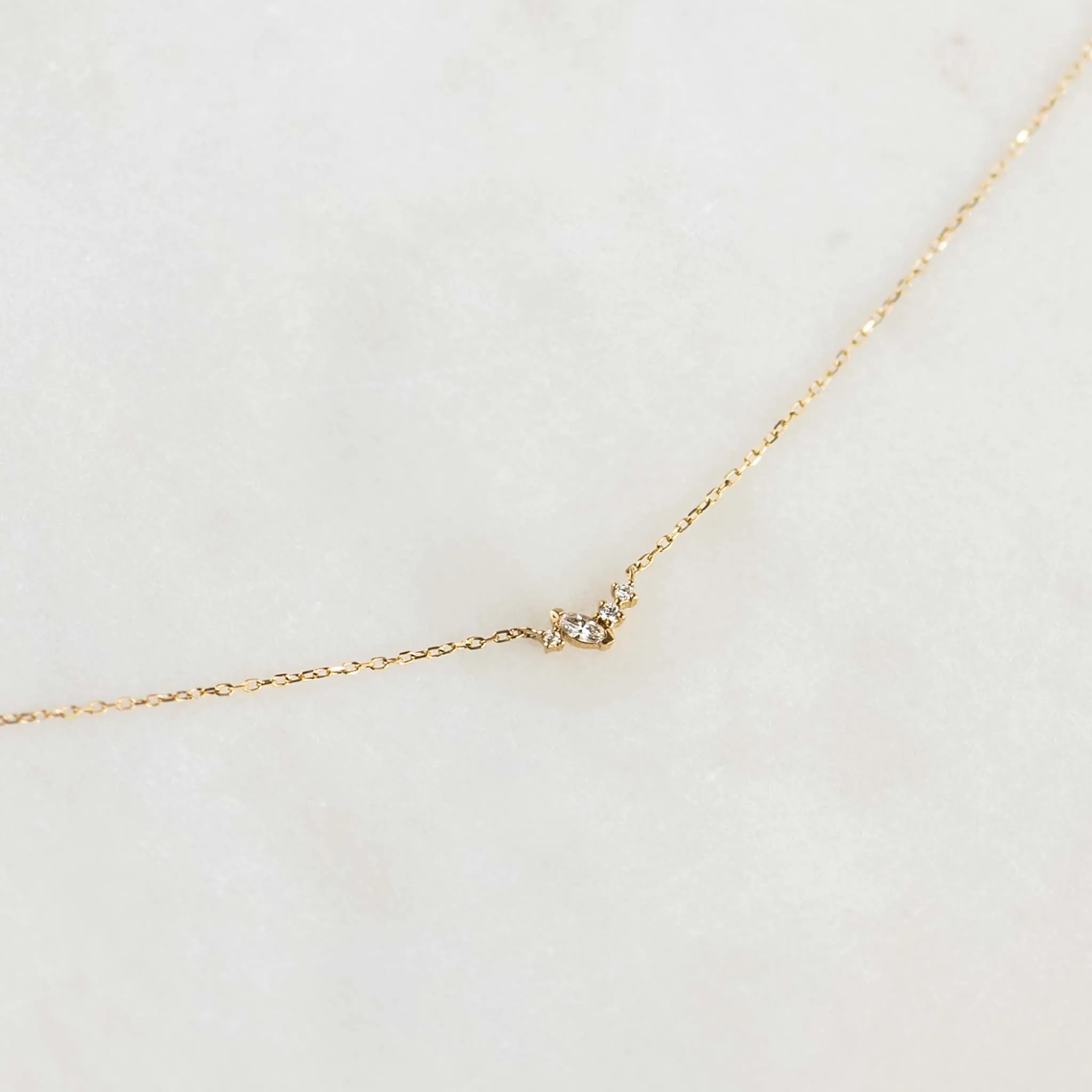 Diamond Cluster Necklace - Estrella