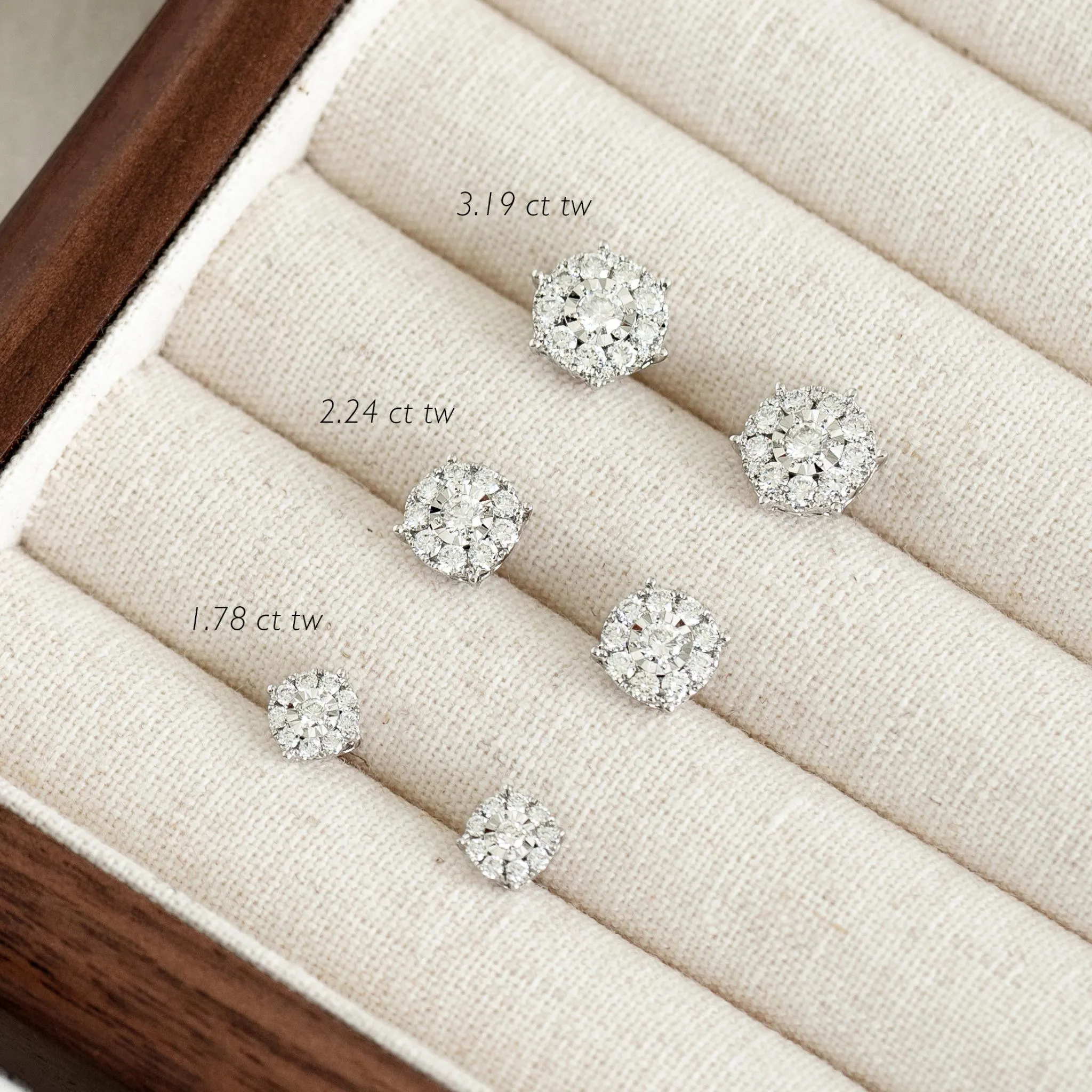 Diamond Earrings - 1 Carat Miracle Plate