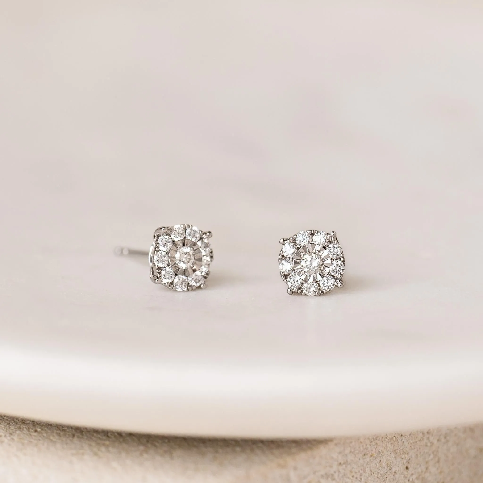 Diamond Earrings - 1 Carat Miracle Plate