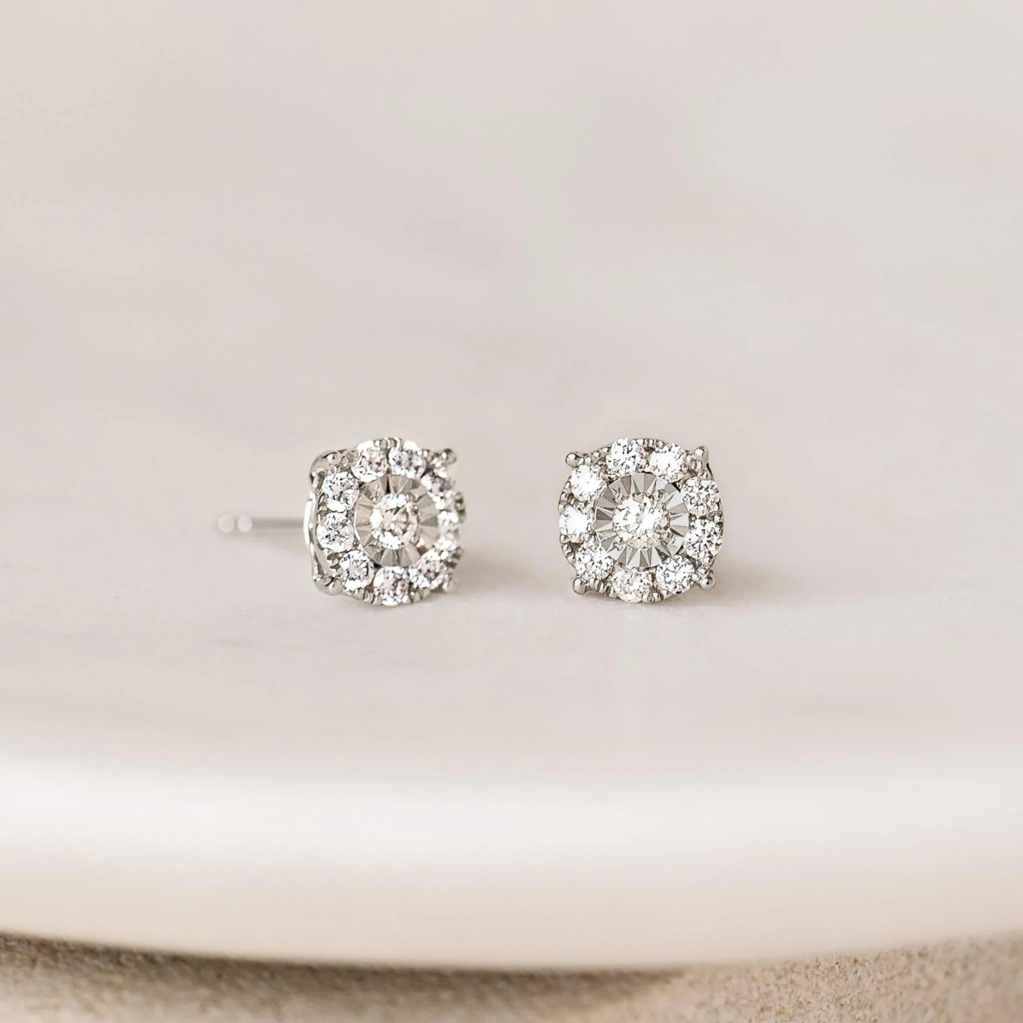 Diamond Earrings - 1 Carat Miracle Plate