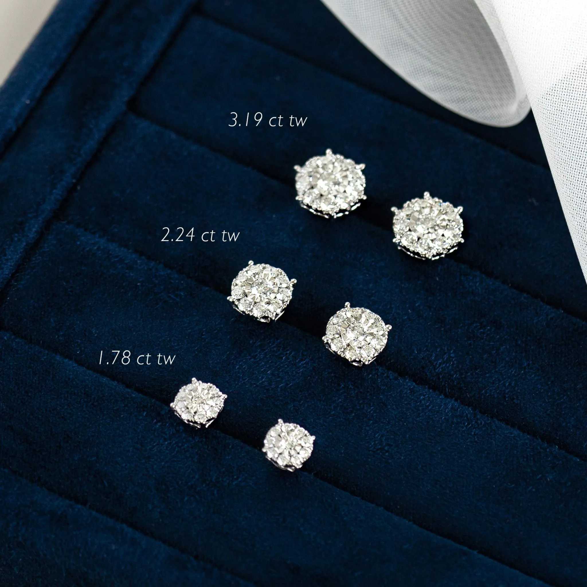 Diamond Earrings - 2 Carat Miracle Plate