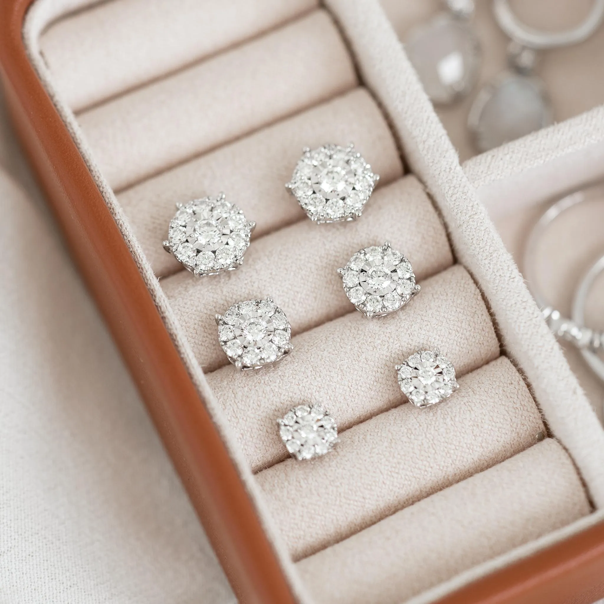 Diamond Earrings - 2 Carat Miracle Plate