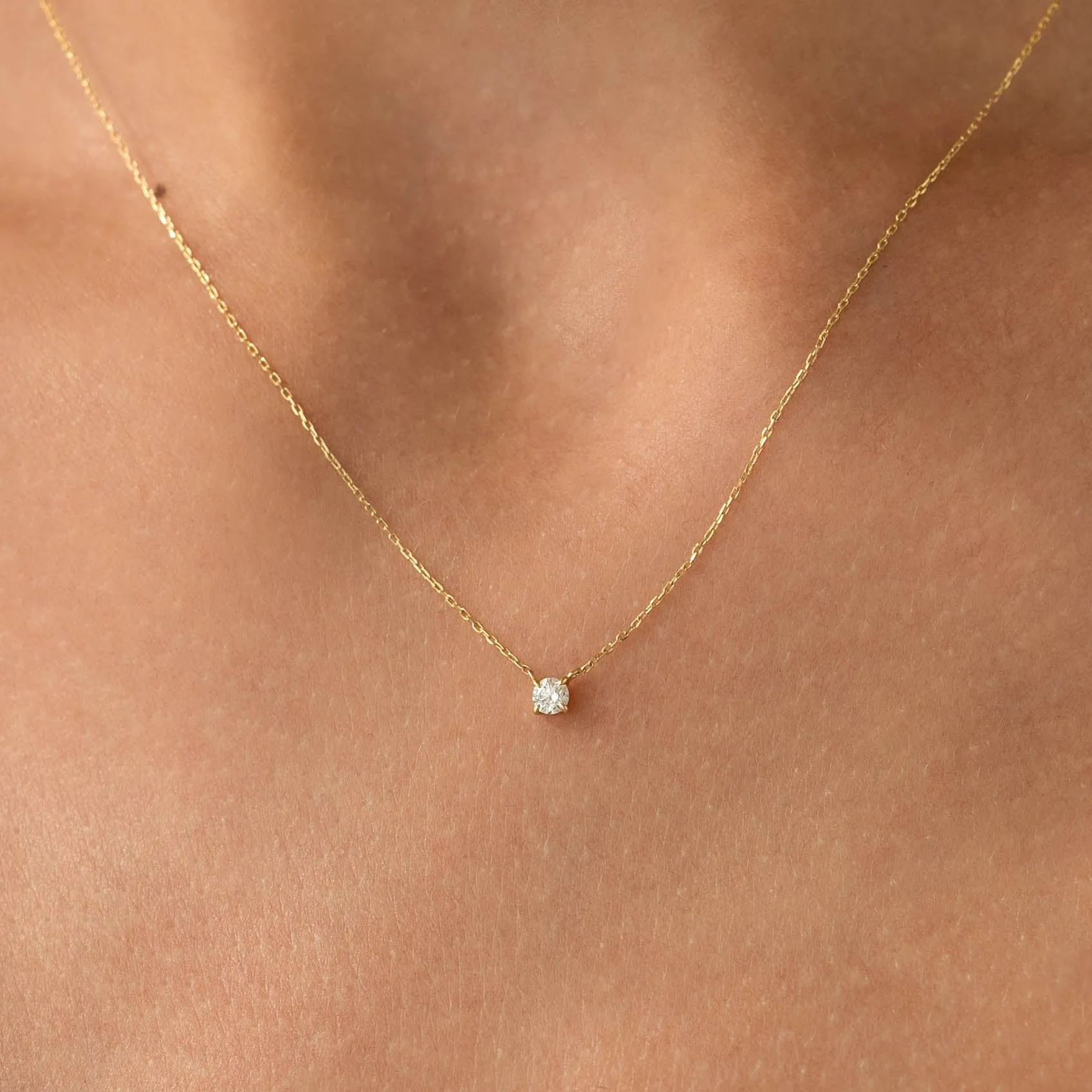 Diamond Pendant Necklace 14k Gold - Johanne