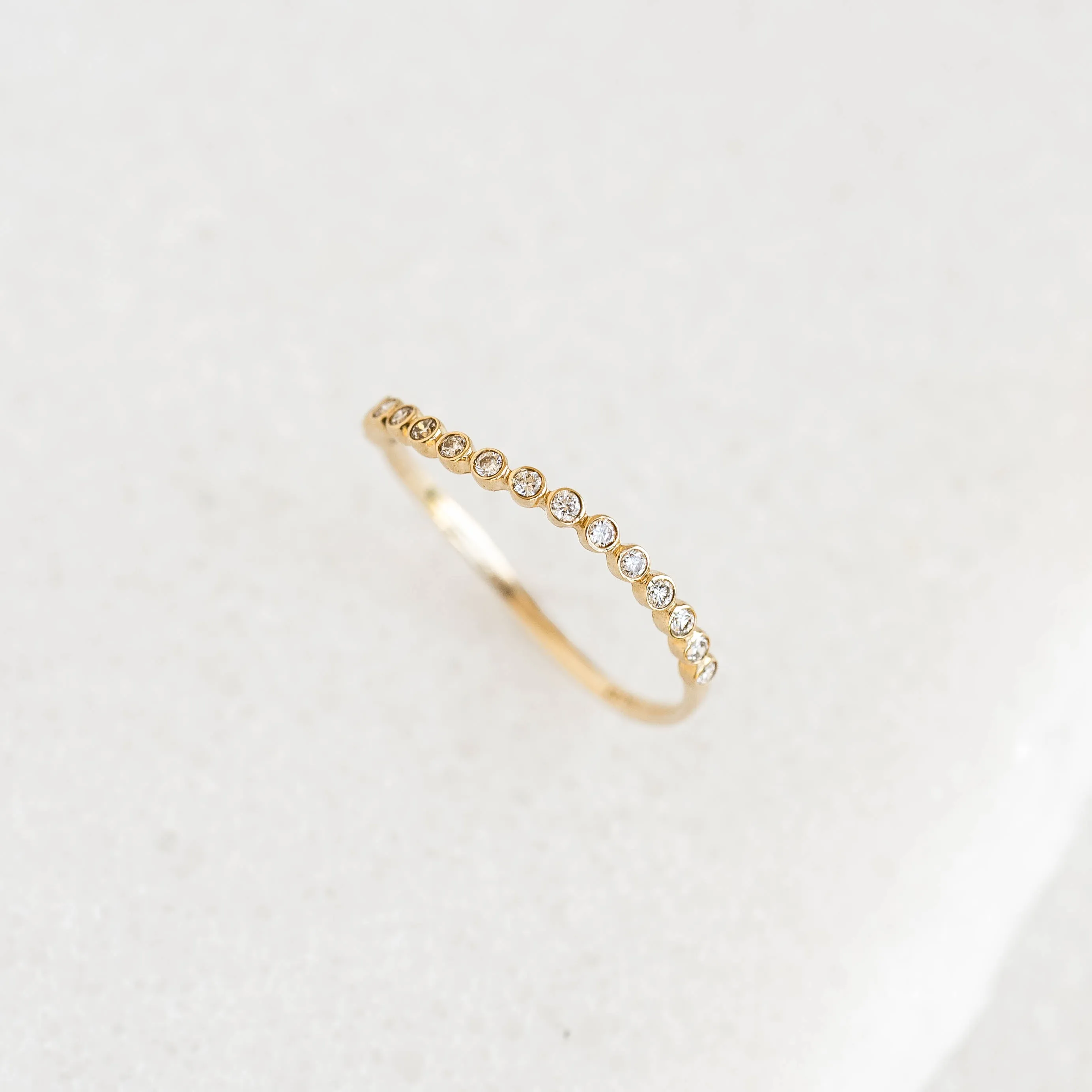 Diamond Wavy Ring 14k Gold - Amara