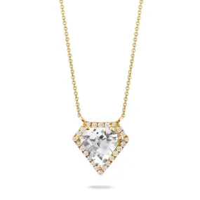 Doves White Topaz and Diamond Necklace N8485WT