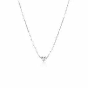 Drilled Heart Diamond Necklace