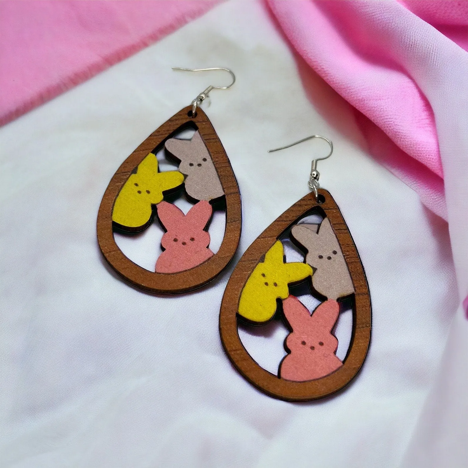 Easter Earrings - Bunny Earrings, Happy Easter, Easter Bunny, Easter Accessories, Easter Egg, Easter Accessories, Easter Basket, Chickadee