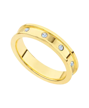 Eevi Ring Blue 18ct Gold Plated