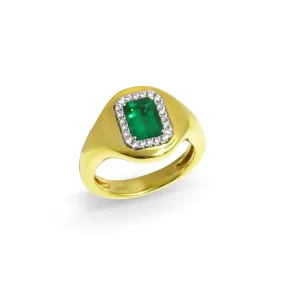 Emerald Signet Ring