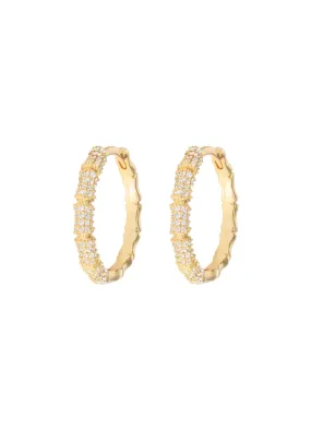 Emilia by Bon Dep - Large Bamboo Hoops