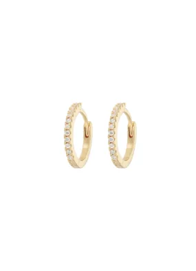 Emilia by Bon Dep - Medium Hoops - White