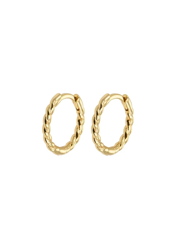 Emilia by Bon Dep - Medium Twisted Hoops