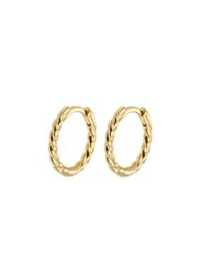 Emilia by Bon Dep - Medium Twisted Hoops