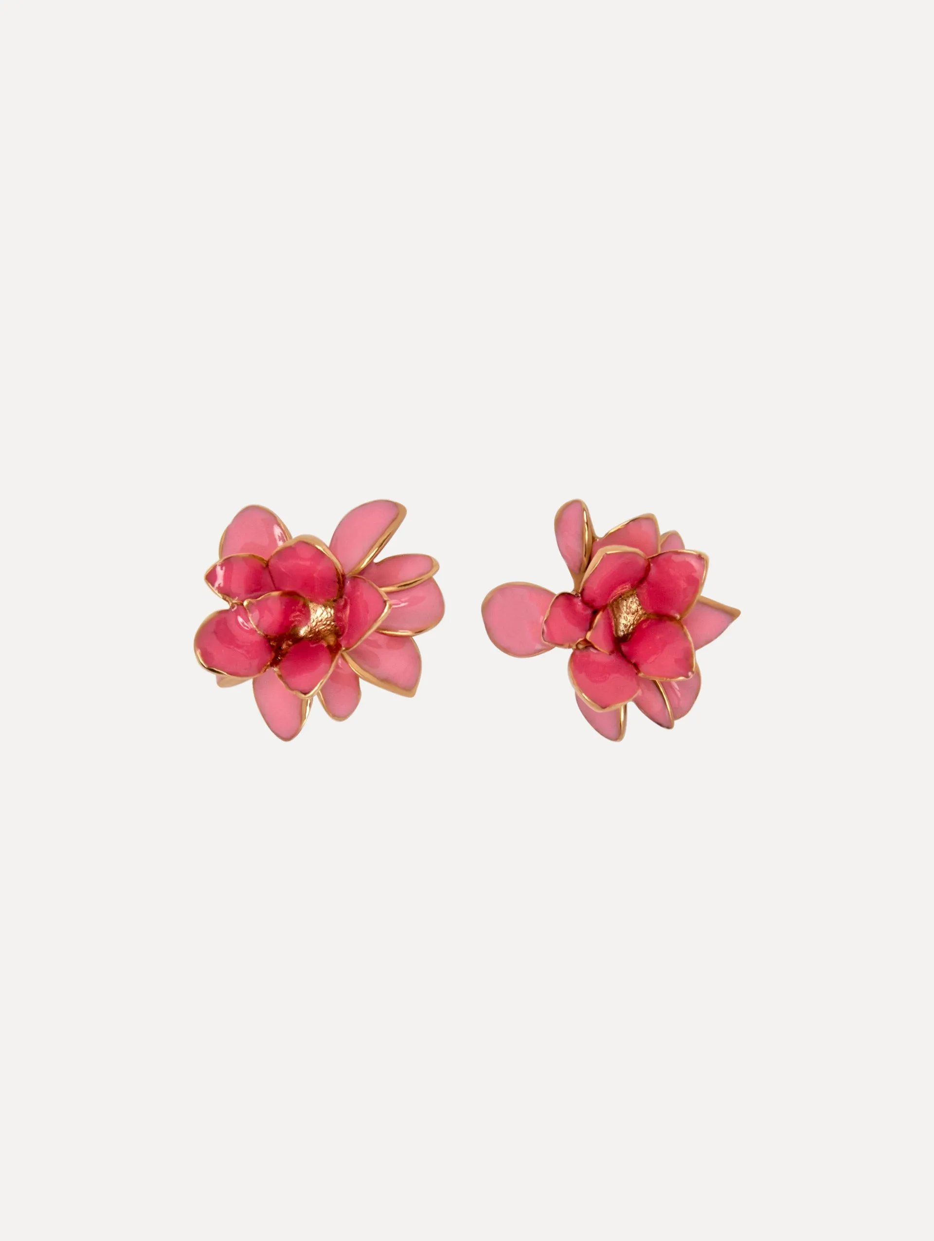 Enamel Flower Stud Earrings