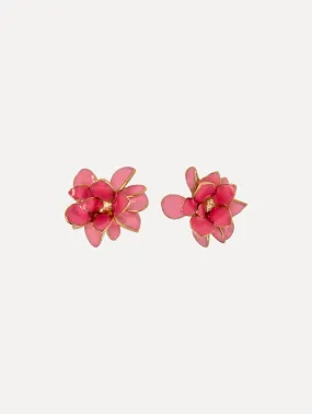 Enamel Flower Stud Earrings