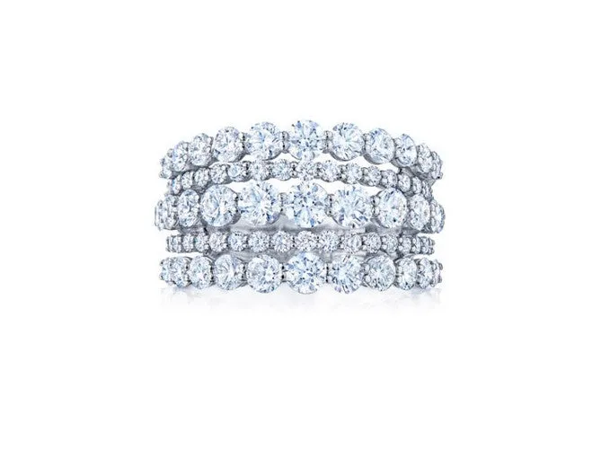 Five Row Ring with Diamonds