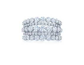 Five Row Ring with Diamonds