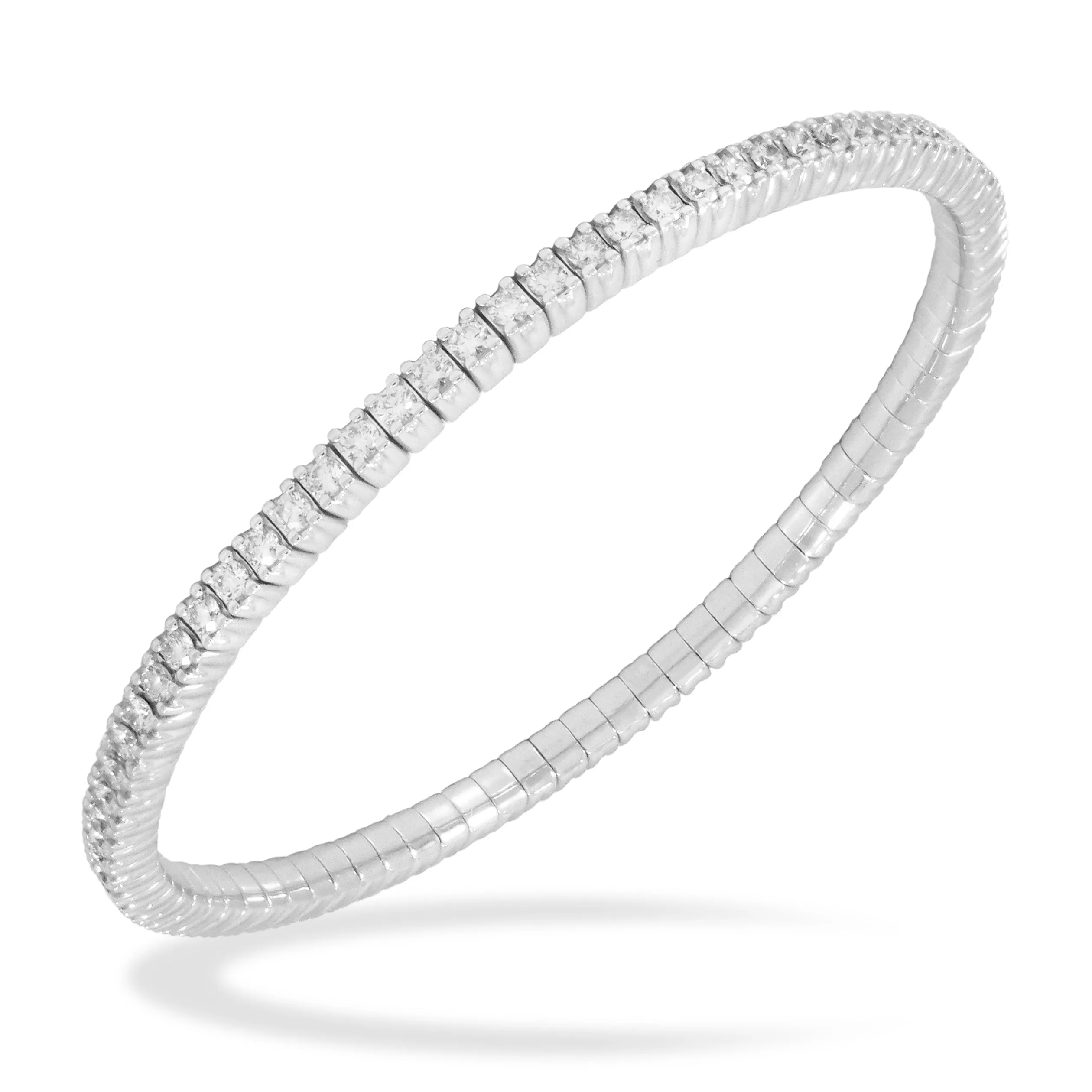 Flexible Diamond Bangle Bracelet