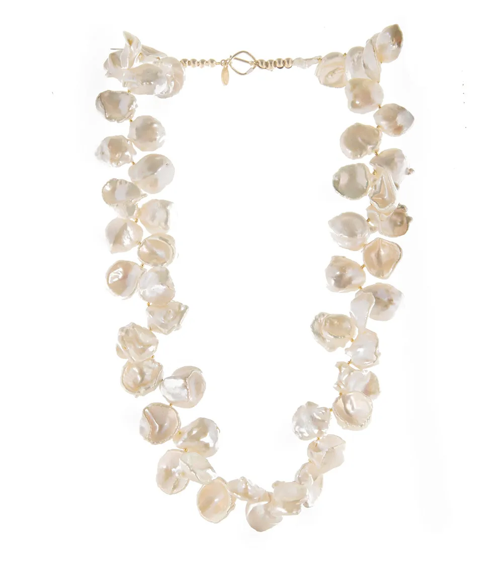 Freshwater Petal Pearl Necklace by Galit