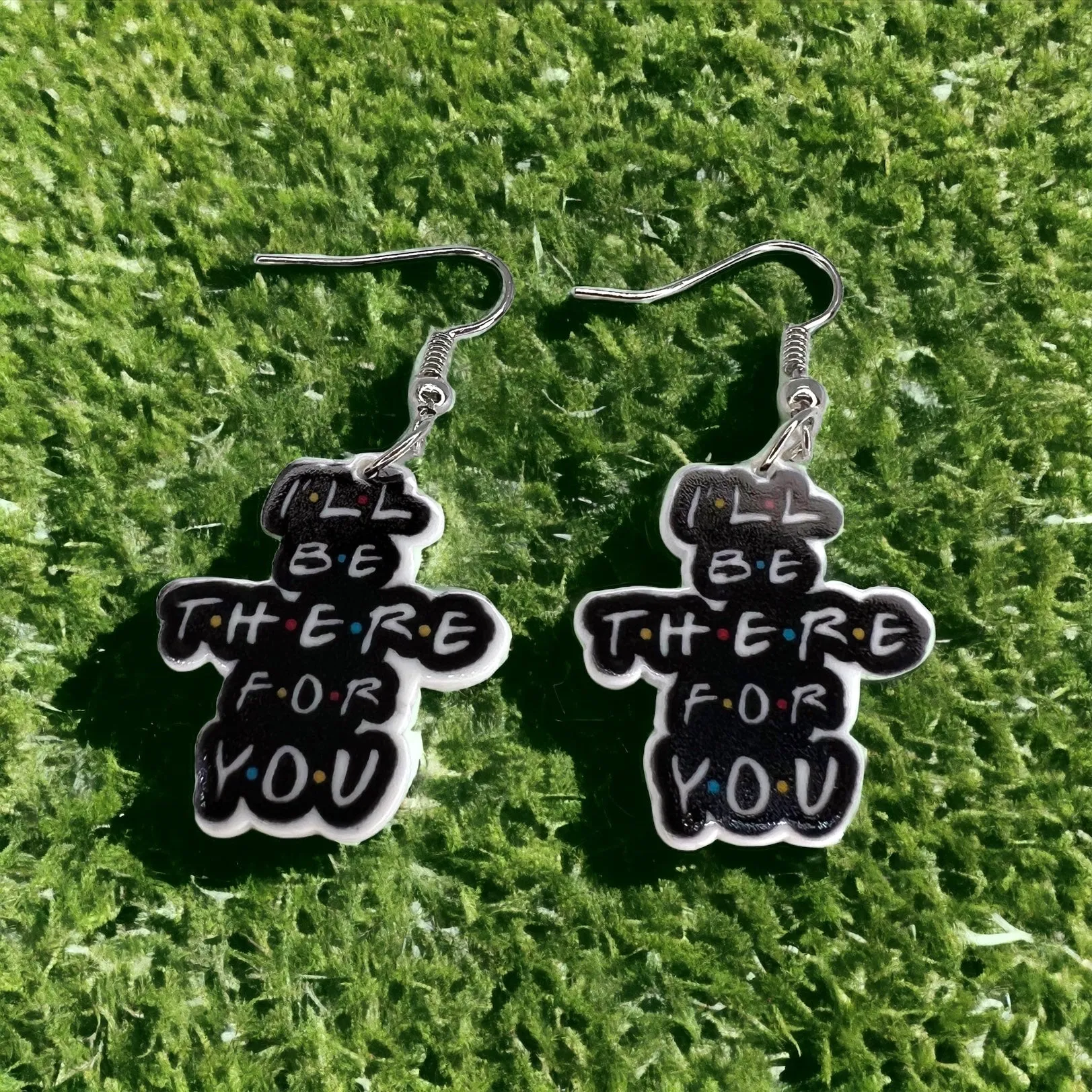 FRIENDS Theme Earrings - I'll Be There For You, Spread Kindness, Friendship Earrings, BFF Earrings