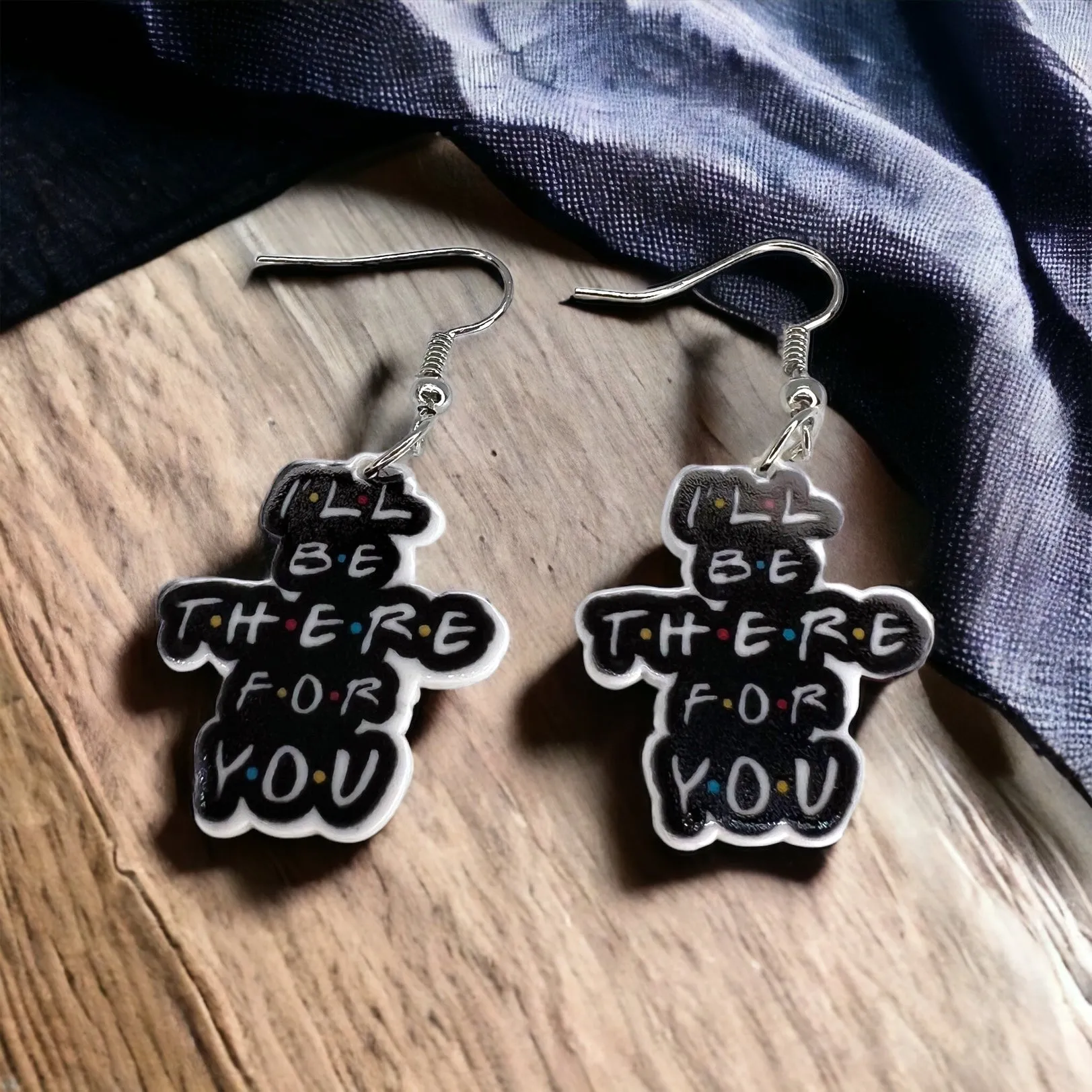 FRIENDS Theme Earrings - I'll Be There For You, Spread Kindness, Friendship Earrings, BFF Earrings