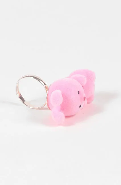 Fuzzy Bunny Ring (6 Colors)