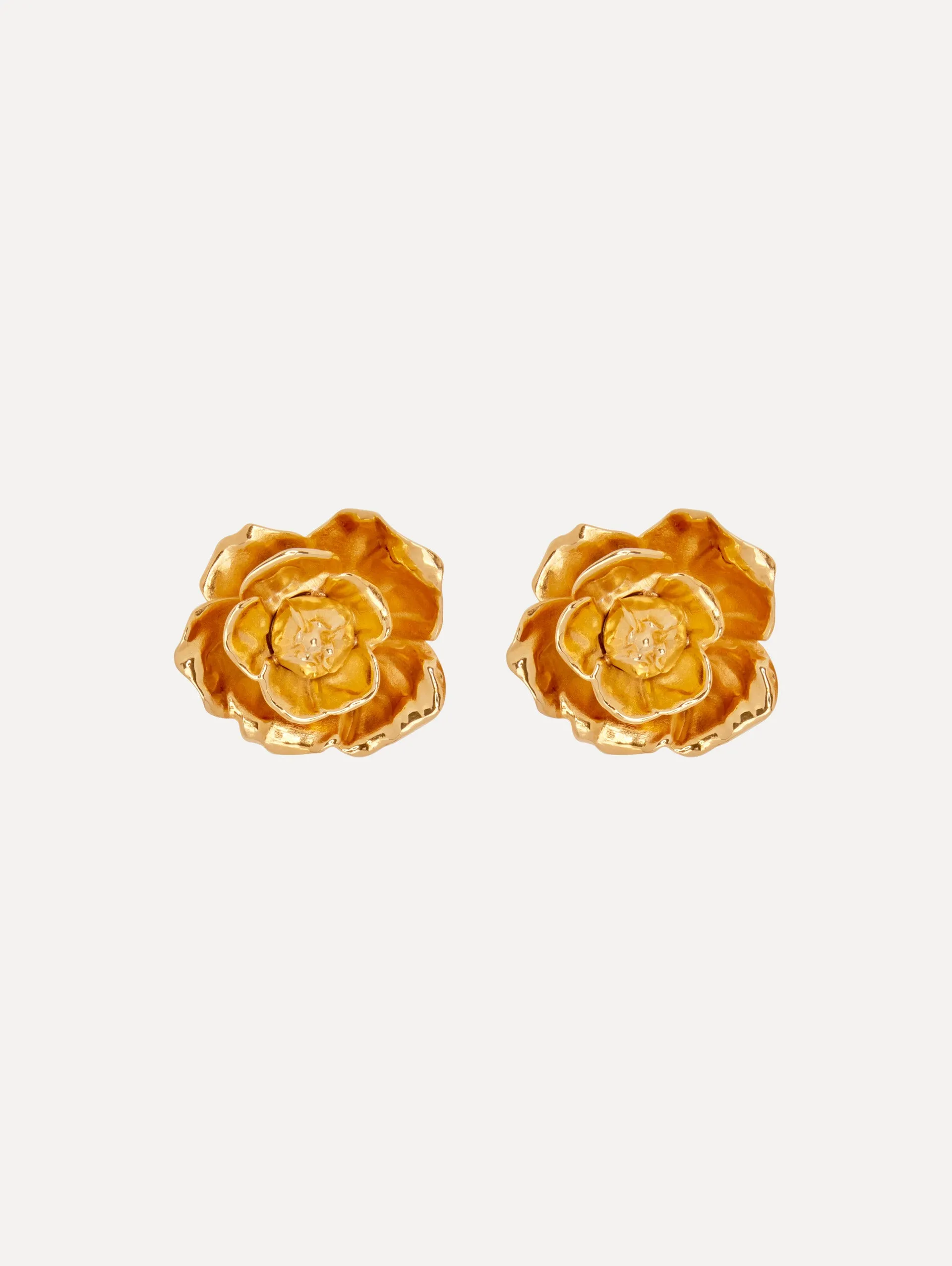 Gardenia Stud Clip-On Earrings