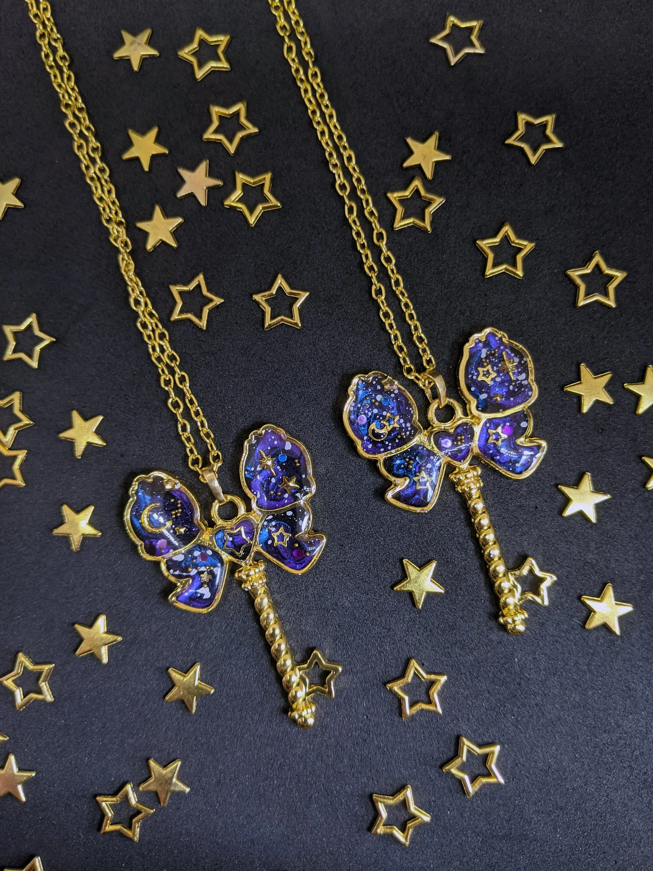 Gemini: Celestial Zodiac Resin Pendant Necklaces- 2 Styles