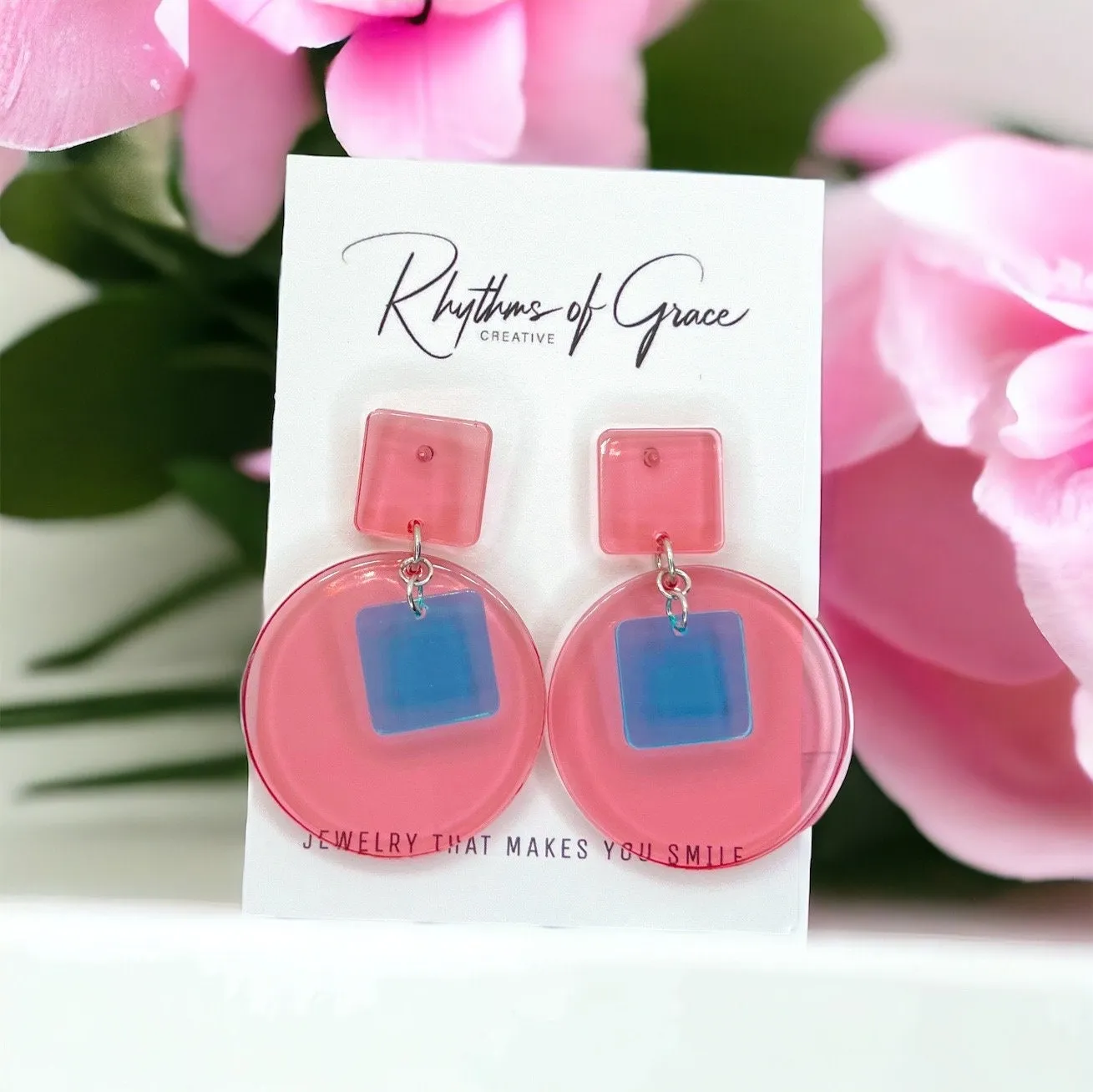 Gender Reveal Earrings - Baby Shower, New Mom, Mother’s Day, Mom Earrings, Momma Earrings, Mama Earrings, Team Pink, Team Blue, Pink or Blue