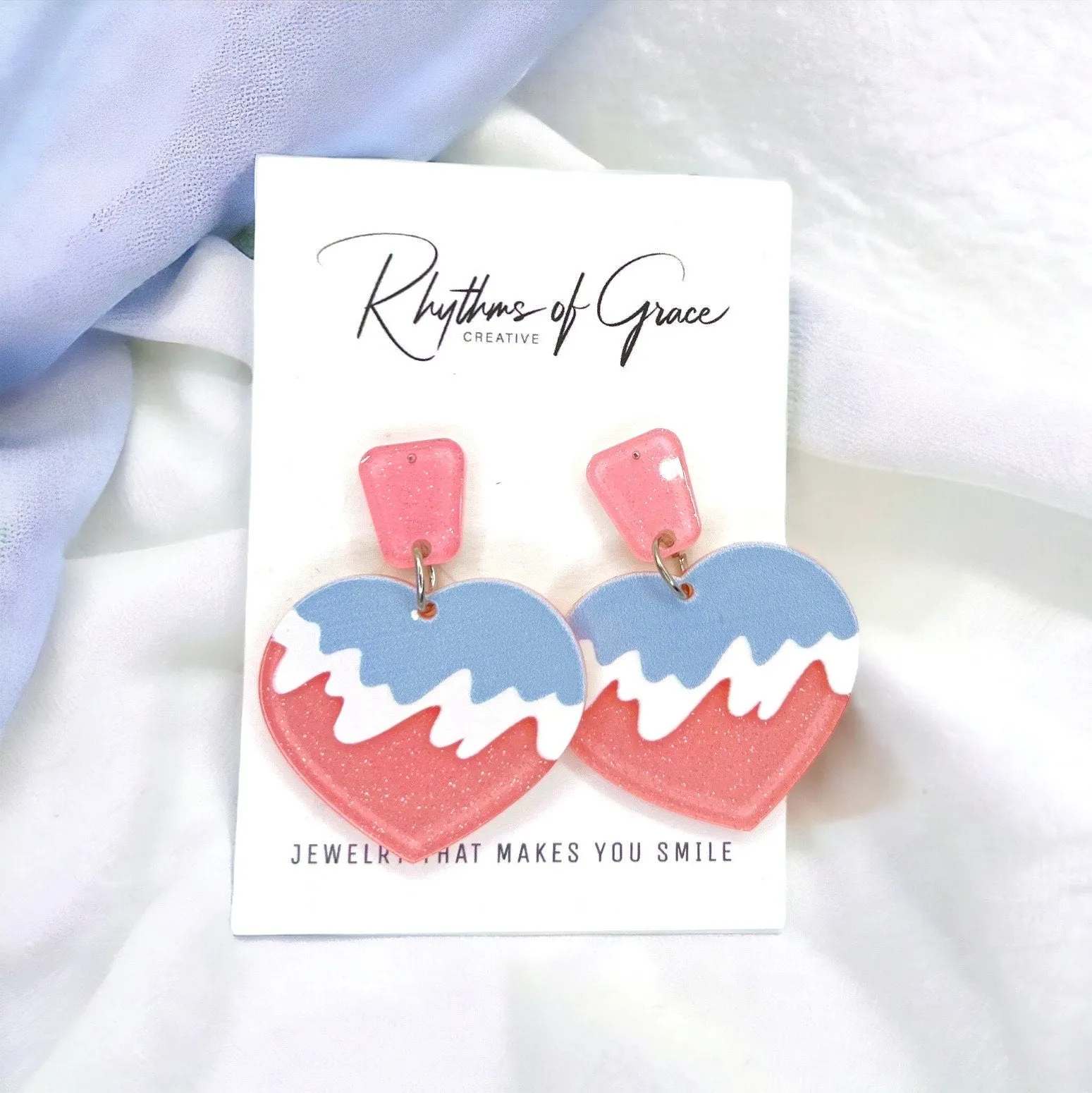 Gender Reveal Earrings - Baby Shower, New Mom, Mother’s Day, Mom Earrings, Momma Earrings, Mama Earrings, Team Pink, Team Blue, Pink or Blue