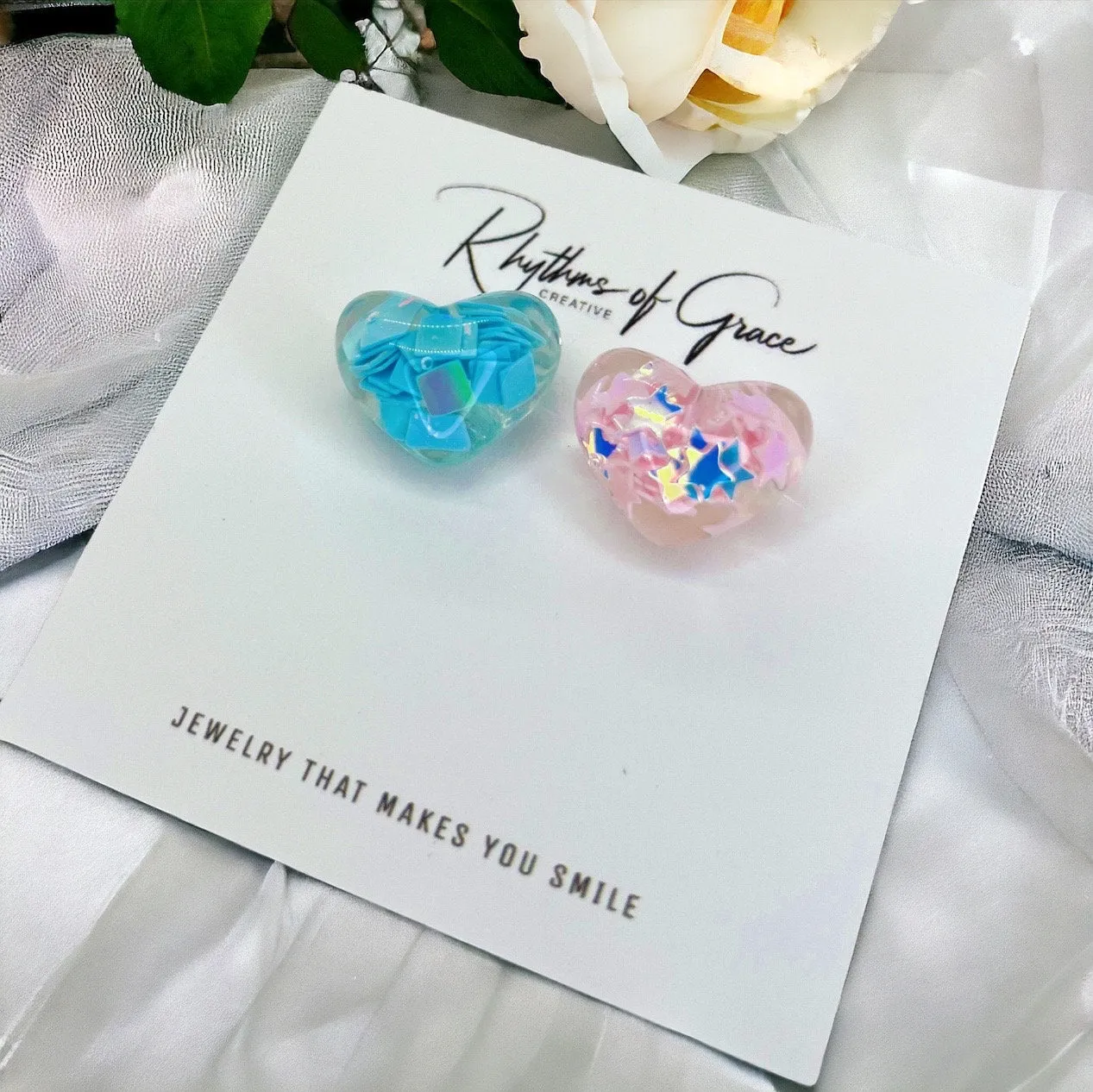 Gender Reveal Earrings - Baby Shower, New Mom, Mother’s Day, Mom Earrings, Momma Earrings, Mama Earrings, Team Pink, Team Blue, Pink or Blue