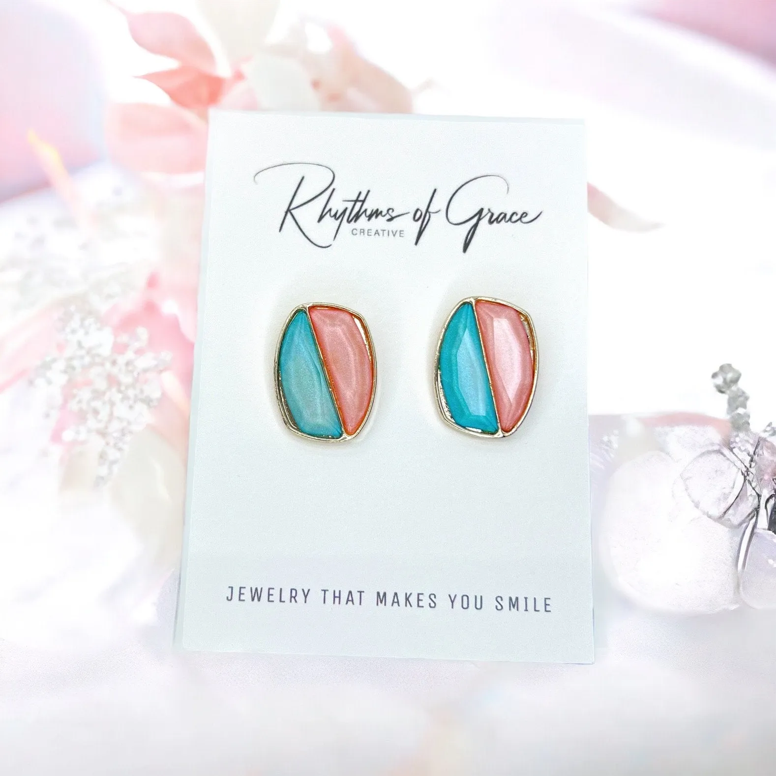 Gender Reveal Earrings - Baby Shower, New Mom, Mother’s Day, Mom Earrings, Momma Earrings, Mama Earrings, Team Pink, Team Blue, Pink or Blue