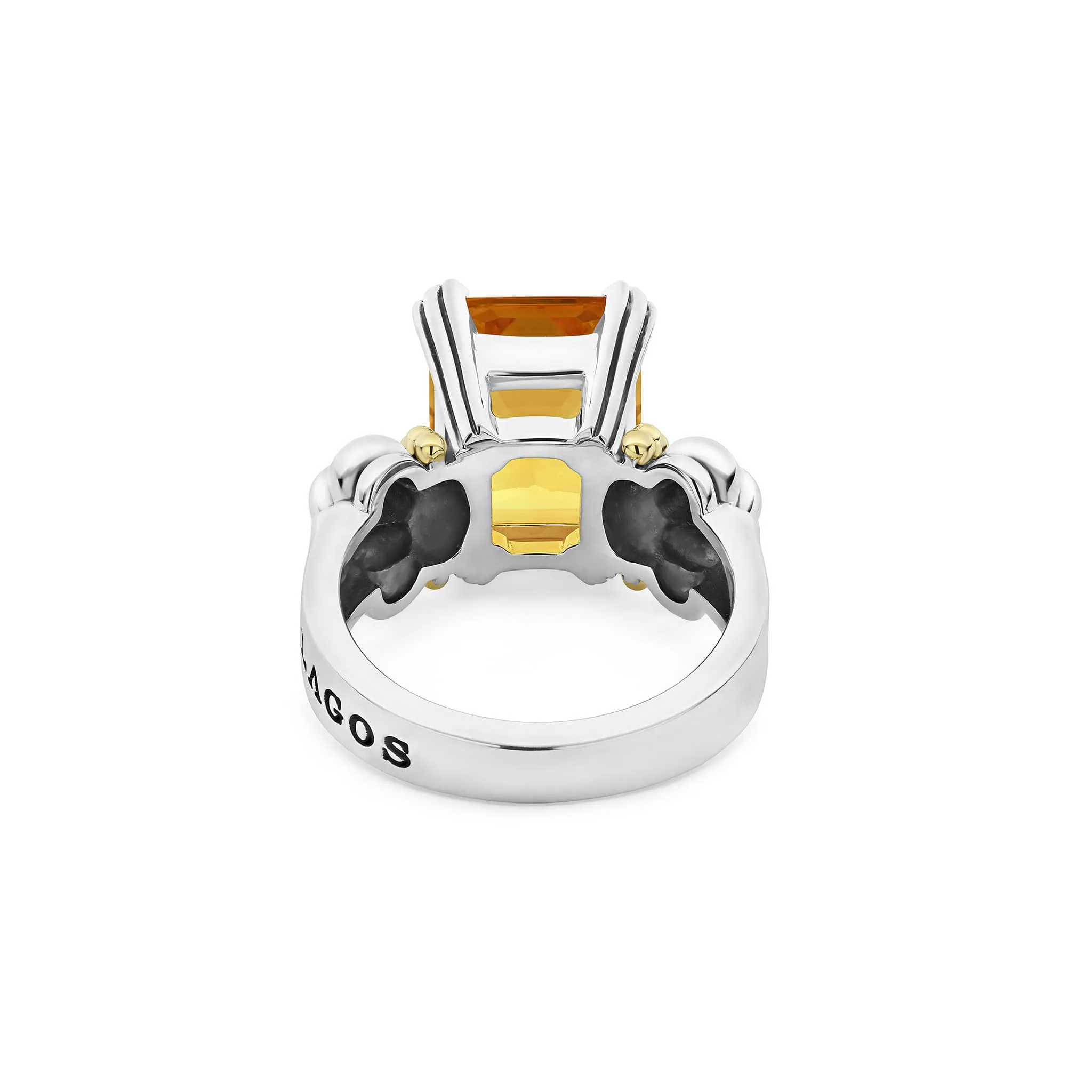 Glacier Medium Emerald-Cut Citrine Ring