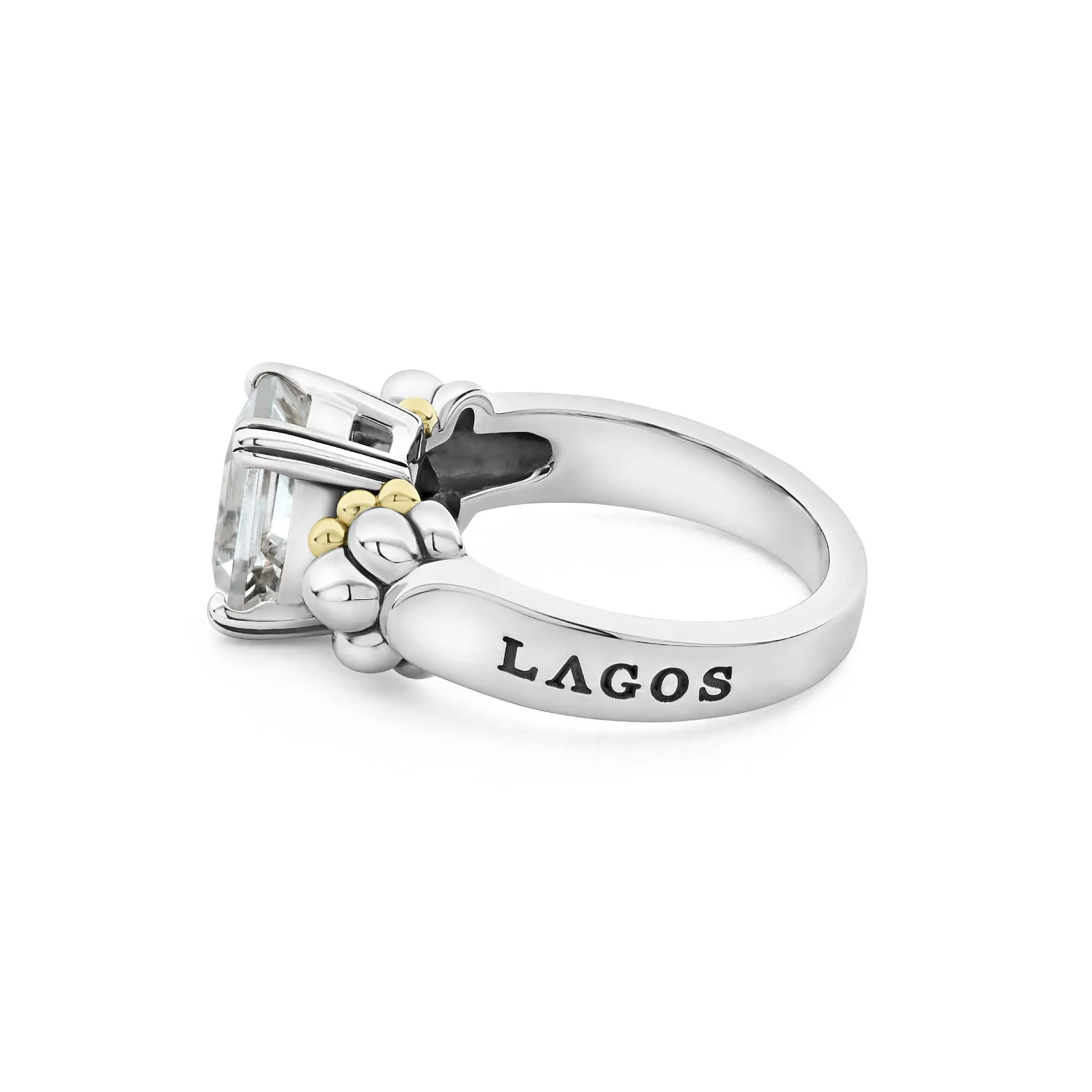 Glacier Small Emerald-Cut White Topaz Ring