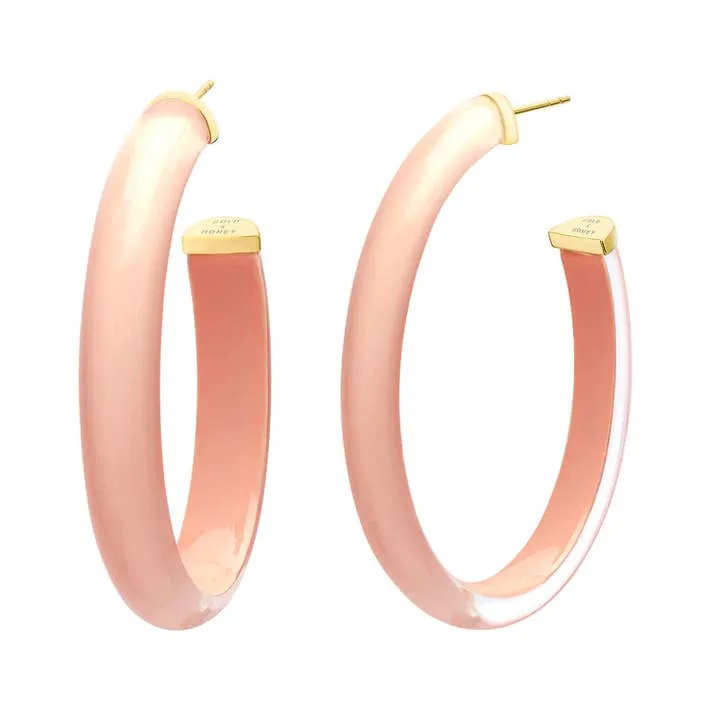 Gold & Honey XL Oval Illusion Hoop Earrings in Multiple Colors!