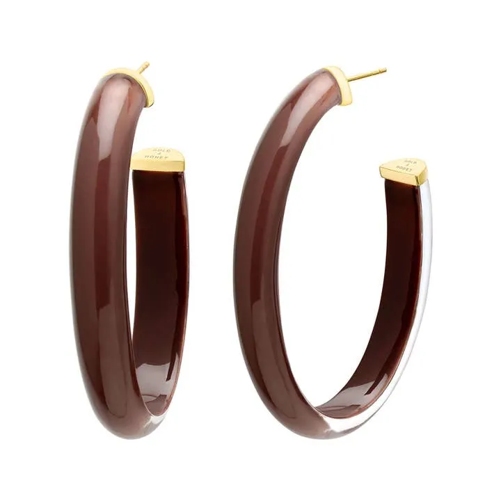 Gold & Honey XL Oval Illusion Hoop Earrings in Multiple Colors!