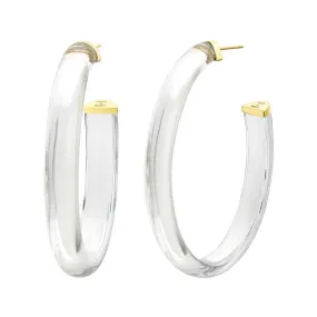 Gold & Honey XL Oval Illusion Hoop Earrings in Multiple Colors!