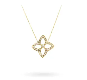 Gold and Diamond Quatrefoil Necklace