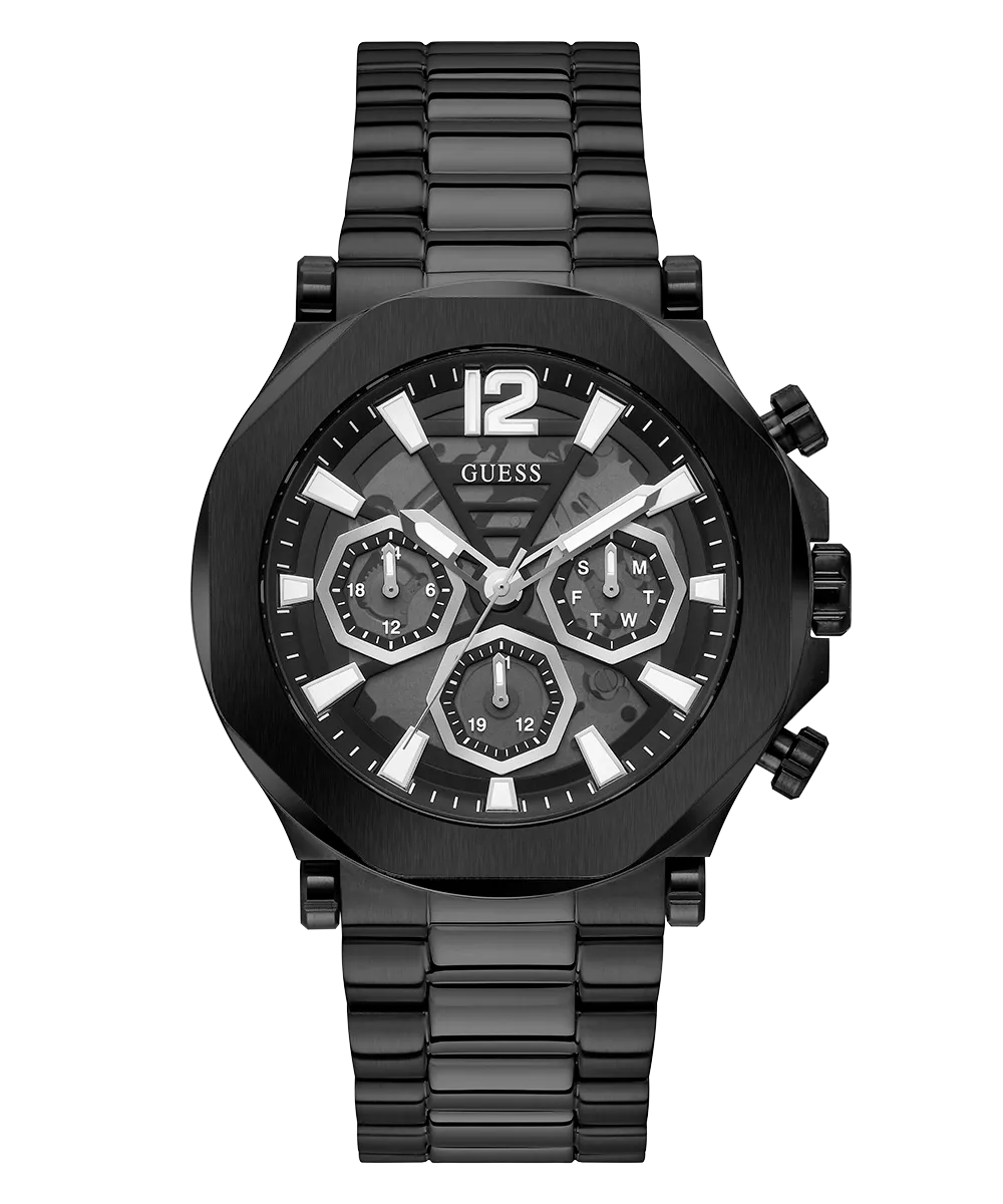 GUESS Mens Black Multi-function Watch