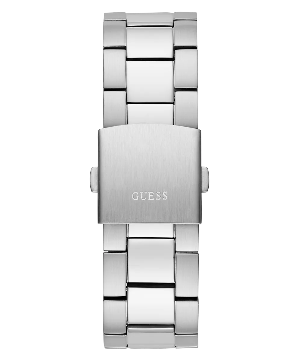 GUESS Mens Silver Tone Multi-function Watch