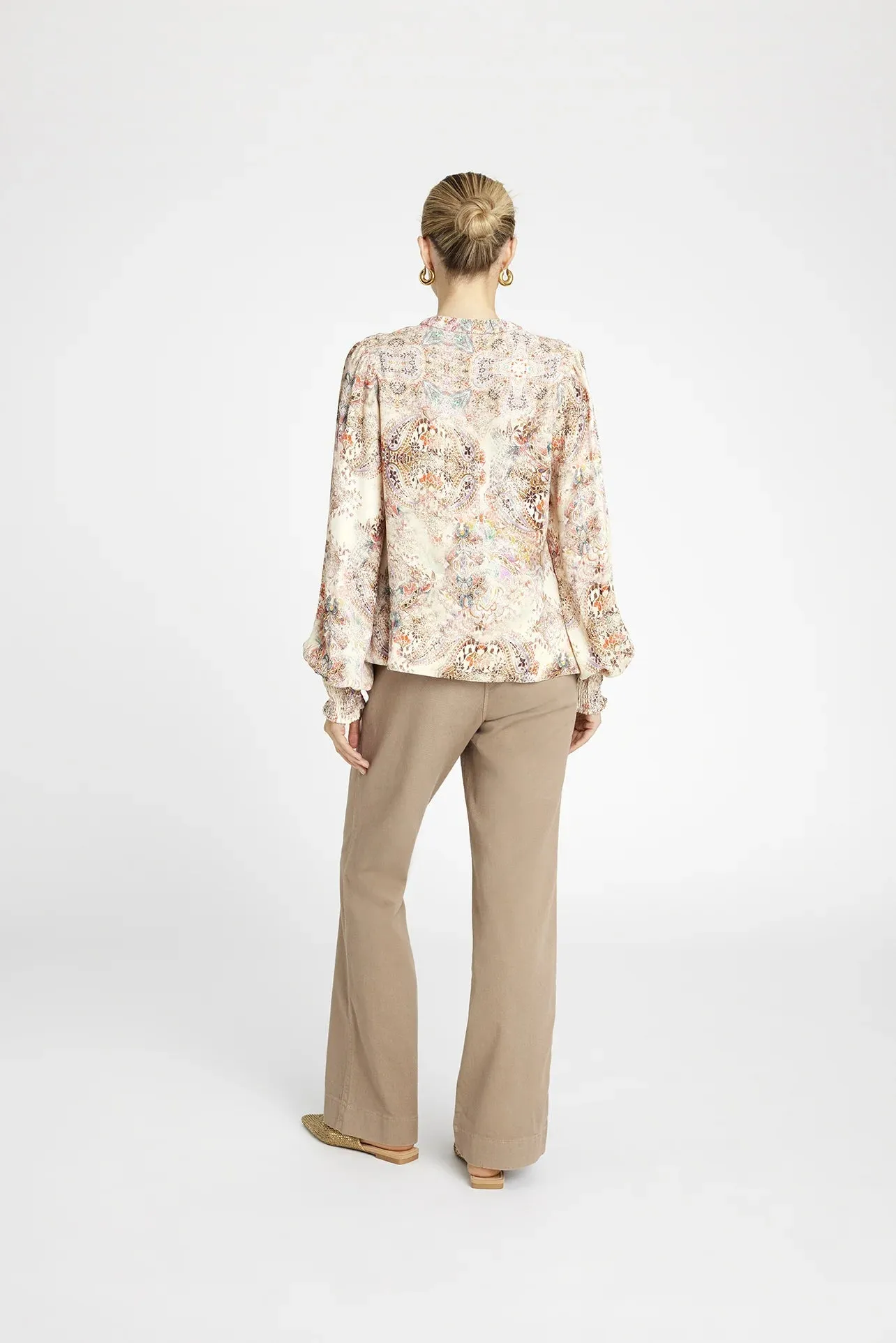 Gustav Neomi Cream Paisley Floral Print Blouse