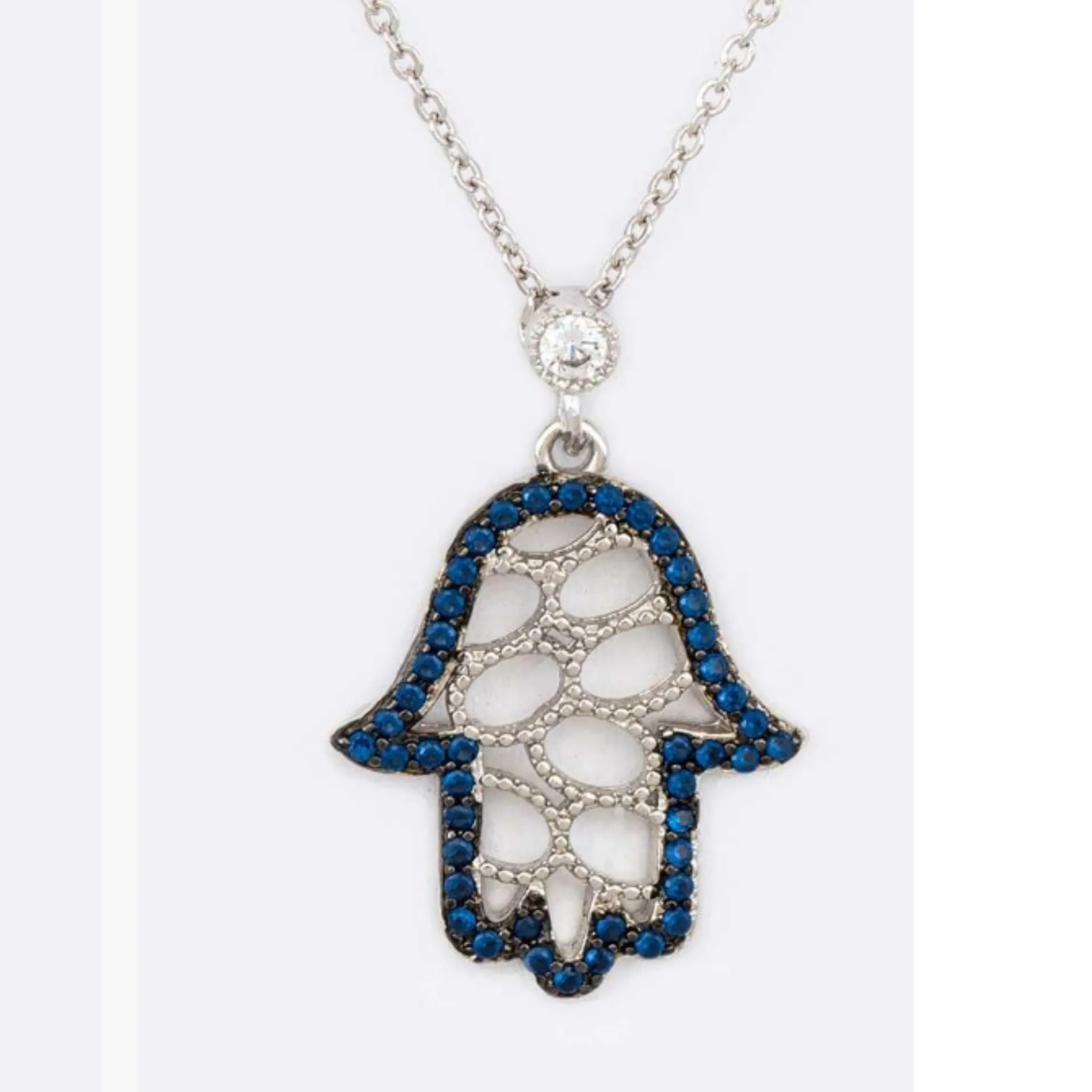 Hamsa Dainty Short Chain Necklace