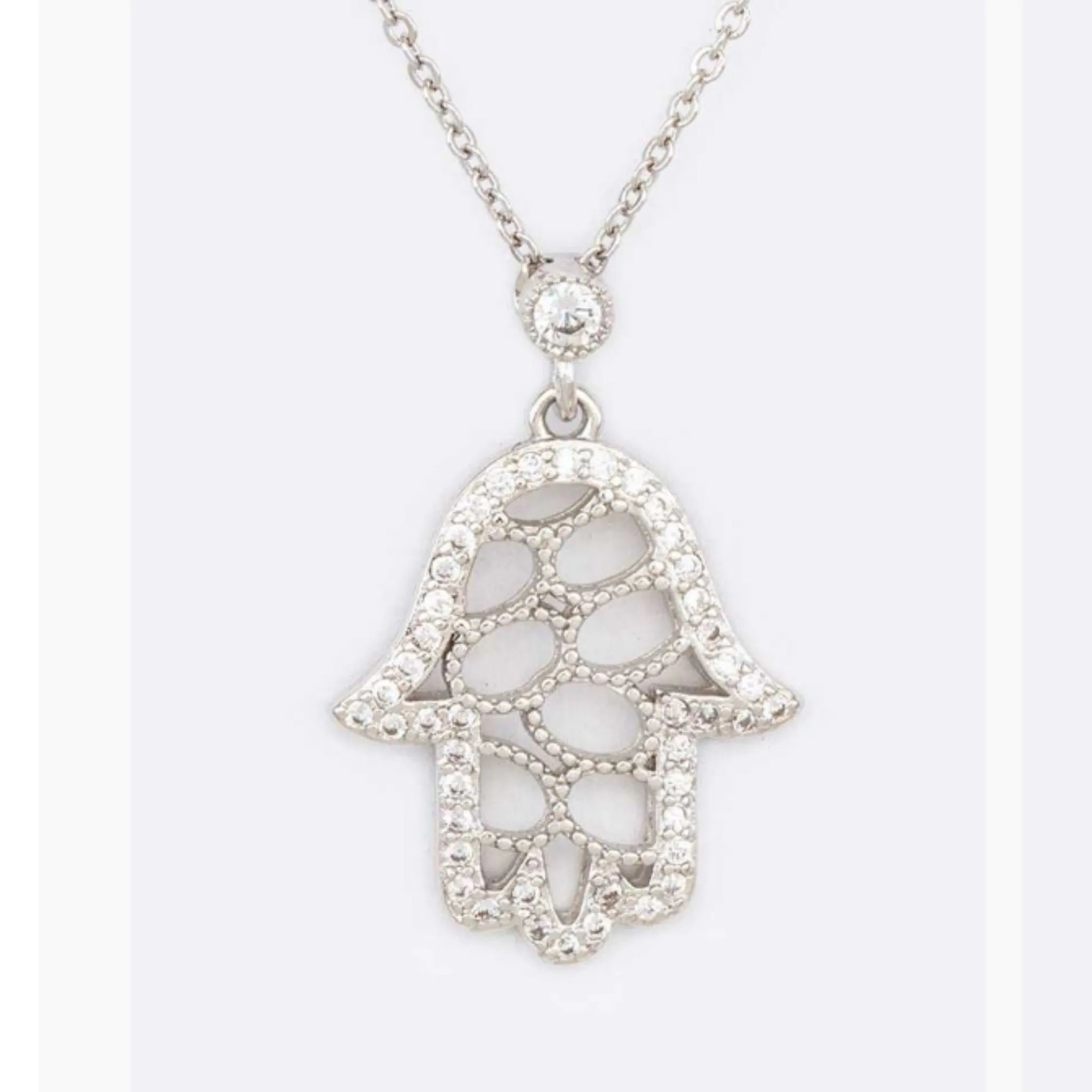 Hamsa Dainty Short Chain Necklace