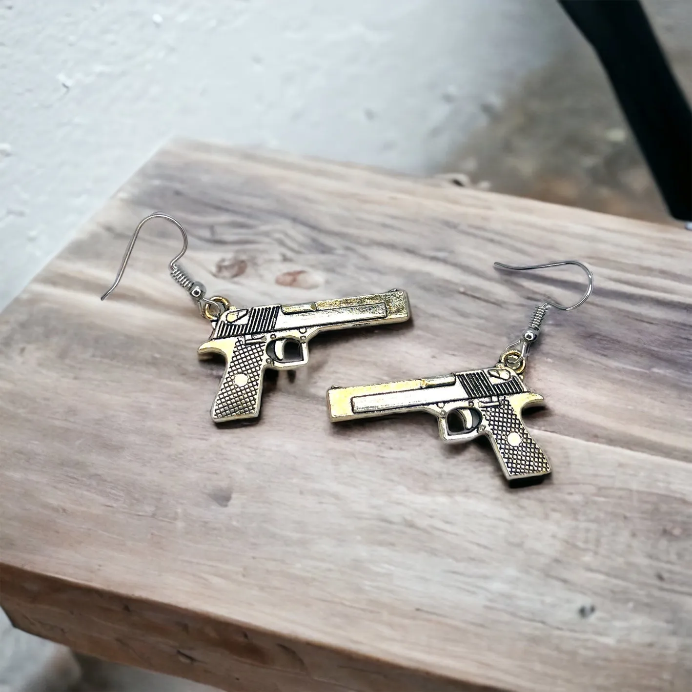 Handgun Earrings - NRA, Gun Earrings, Concealed Carry, Shooting Range, Gun Accessories, Handgun Accessories, Self Defense