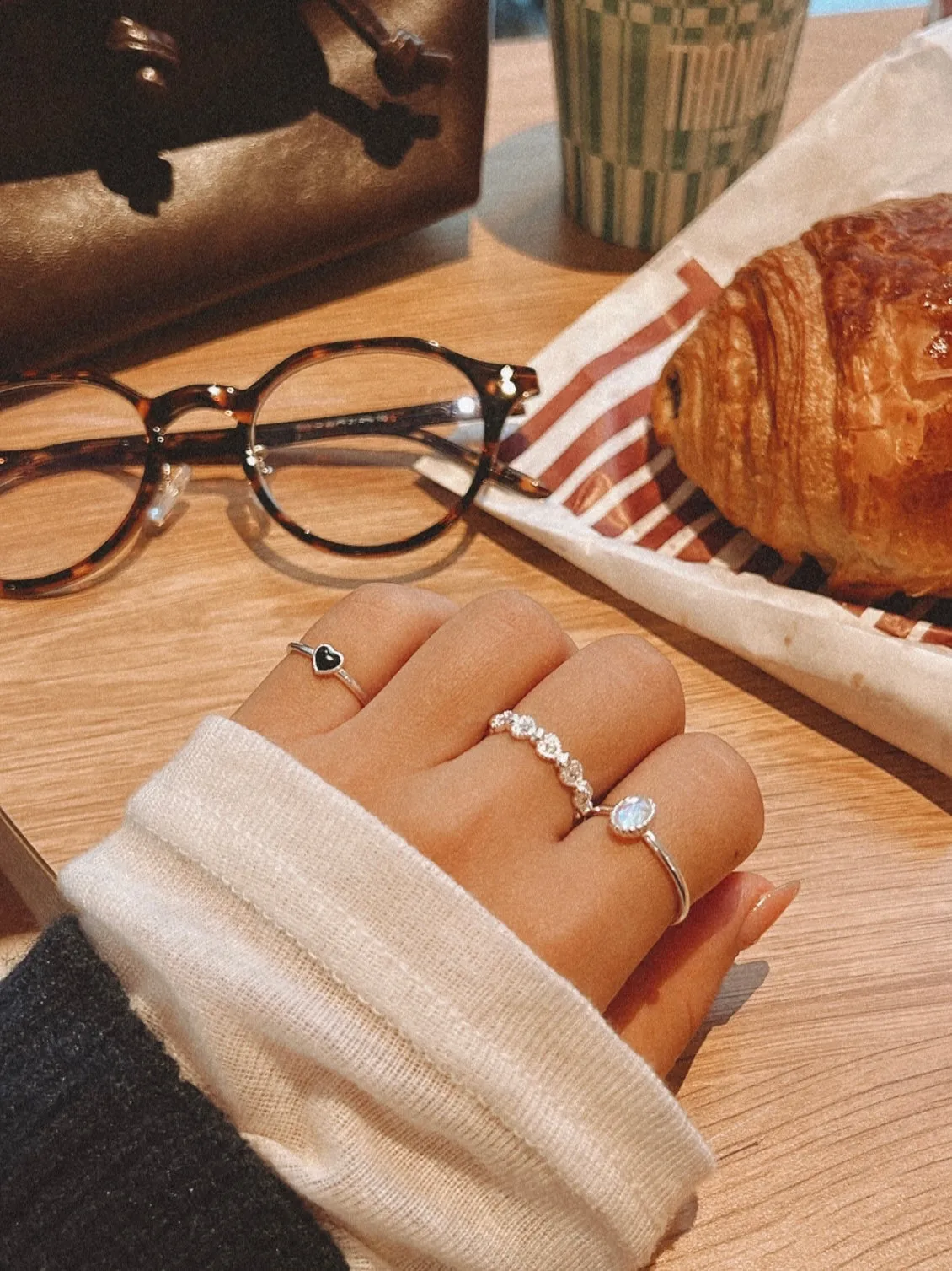 Heart Stone Silver Ring