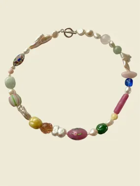 Henriette Gemstone Bow Necklace