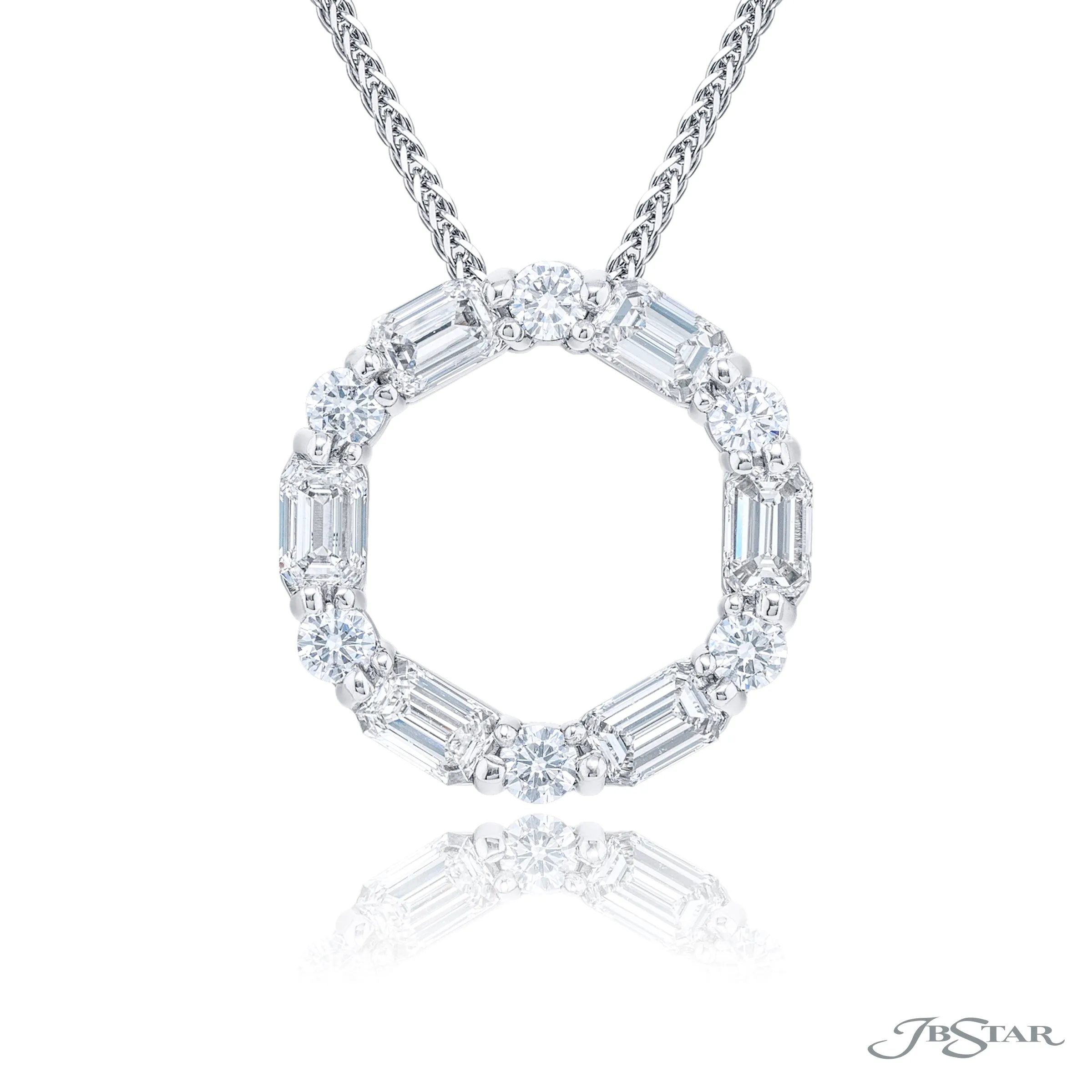 JB STAR DIAMOND CIRCLE PENDANT